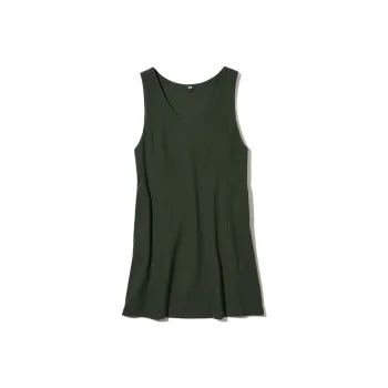UNIQLO Sleeveless Dresses Women's Dark Green