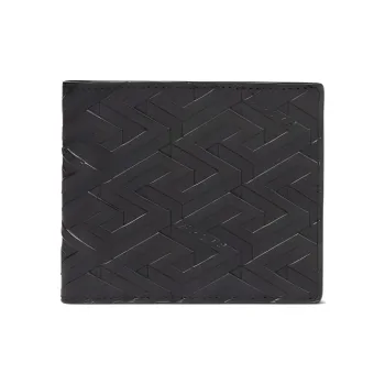 FANSIZHE Cow Leather Card Holder, Wallet Men's Black