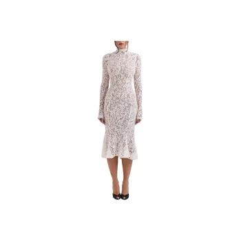HOUSE OF CB Sophia Long Sleeved Dresses Women's Ivory/Ivory White