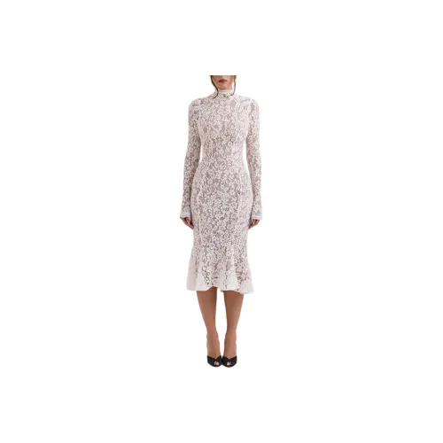 HOUSE OF CB Sophia Long Sleeved Dresses Women's Ivory/Ivory White