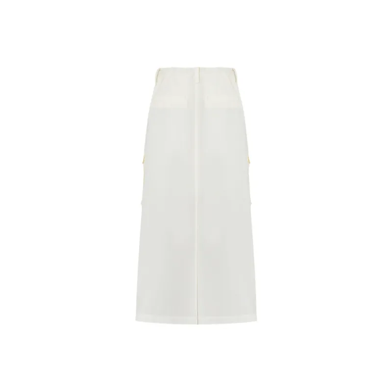 MOCO Casual Long Skirt Women's Sandy White-1