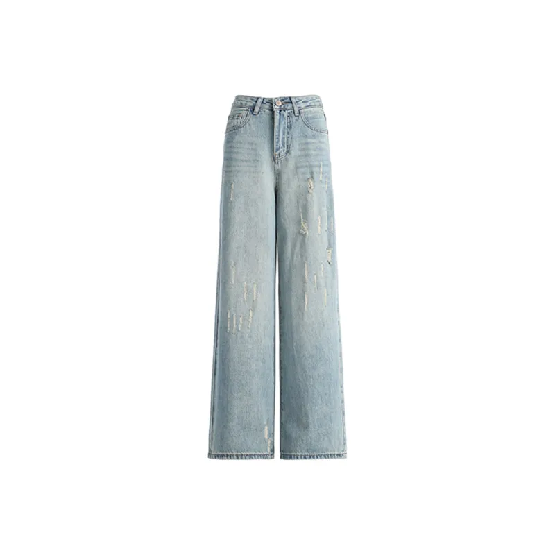 QYPRF Jeans Women's Nostalgic Blue-0