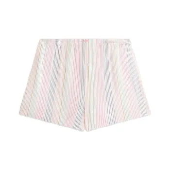 KITH Women's 2024 Summer Collection SS24 Ida II Seersucker Boxer Casual Shorts Women's Pink Green Blue