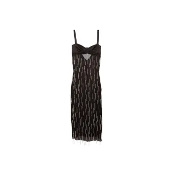Fleur Du Mal Dangling Stones Midi Dress