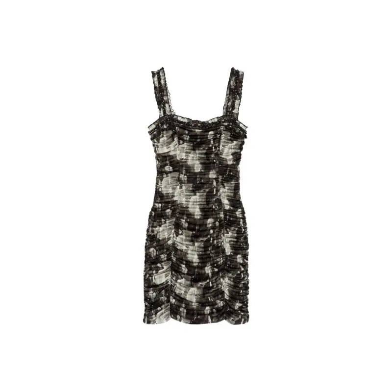 Bebe Slip Dresses Women's Black White-0