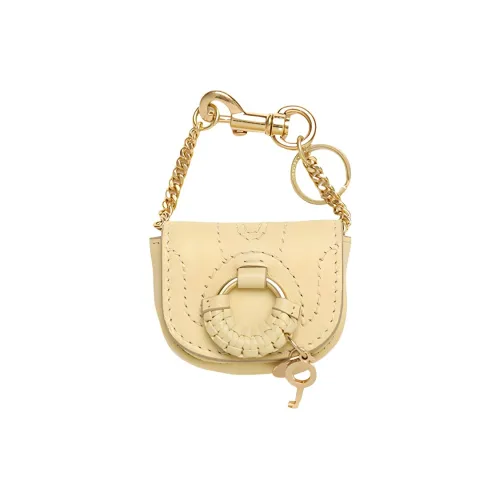 See By Chloe Hana Grained Goatskin Key Chain With Pouch Women's Yellow