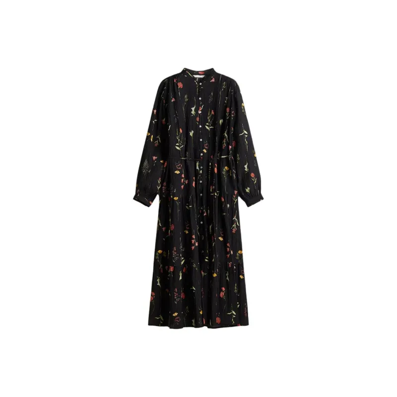 H&M Long Sleeved Dresses Women's Black-0