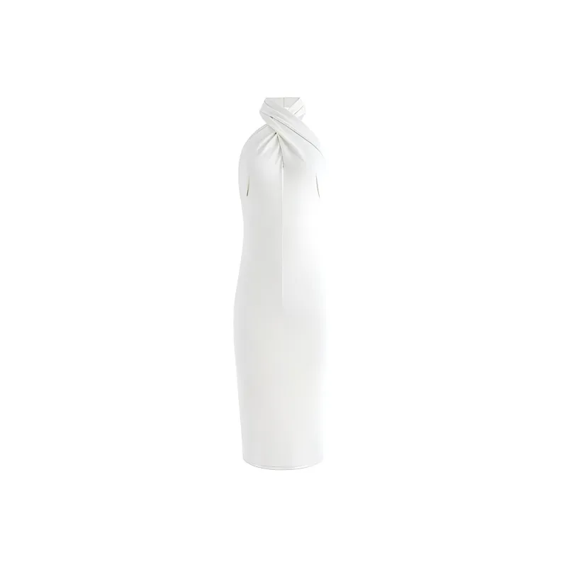 ALICE+OLIVIA Suellen Halterneck Wool Dress-0