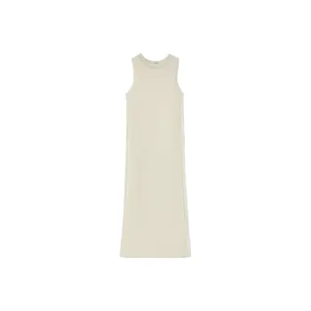 JIL SANDER Semi Sheer Knitted Sleeveless Long Dress