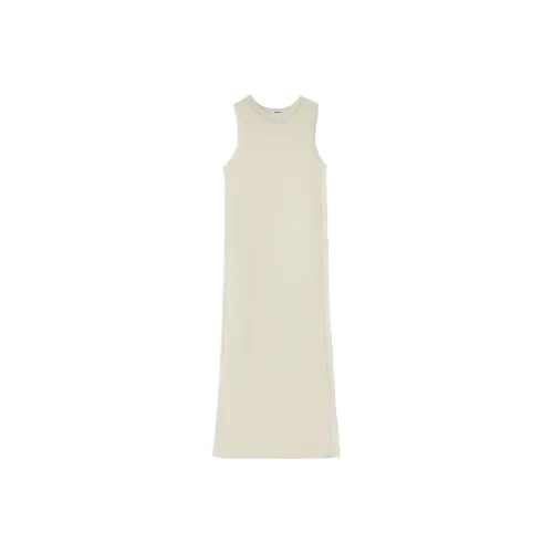 JIL SANDER Semi-Sheer Knitted Sleeveless Long Dress