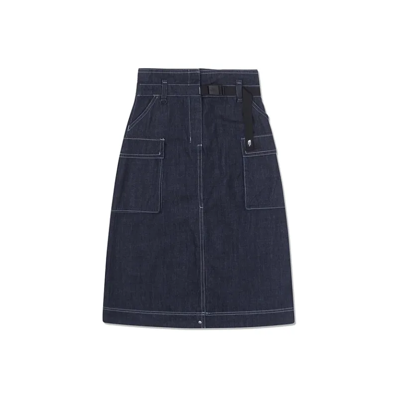 THE NORTH FACE UE Series Denim Long Skirts Women's Navy Blue-0