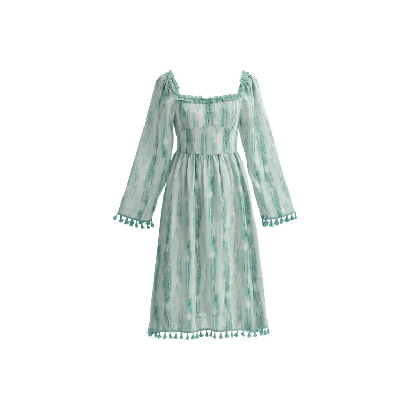 Snbl Long Sleeved Dresses Women's Green-0