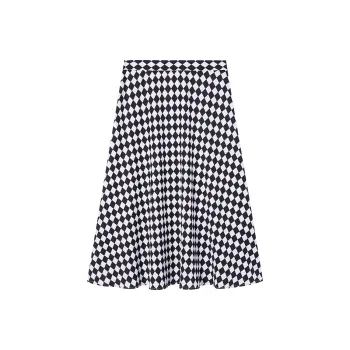 I'M ONE Casual Long Skirts Women's Black White