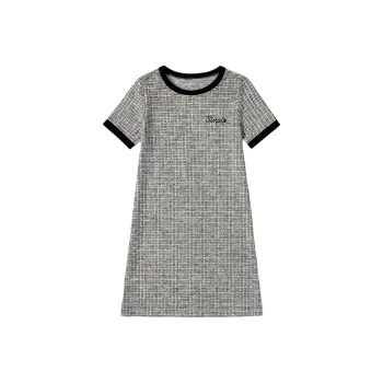 LUYOUYE Short Sleeved Dress Women's Black White