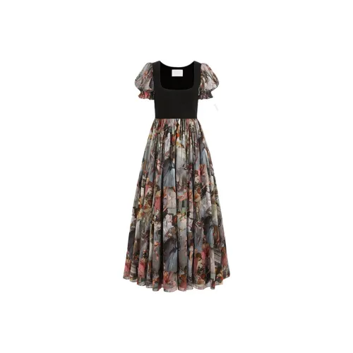 Selkie Collection Short Sleeved Dress Women's Degas Dance Class Oil Painting Print