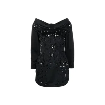 DSQUARED2 Embellished Off shoulder Minidress