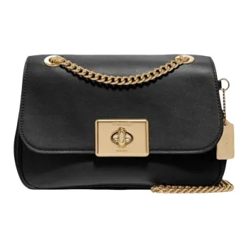 COACH Cassidy Pebbled Leather Handbag Shoulder Bag Crossbody Bag Small Size Women's Black