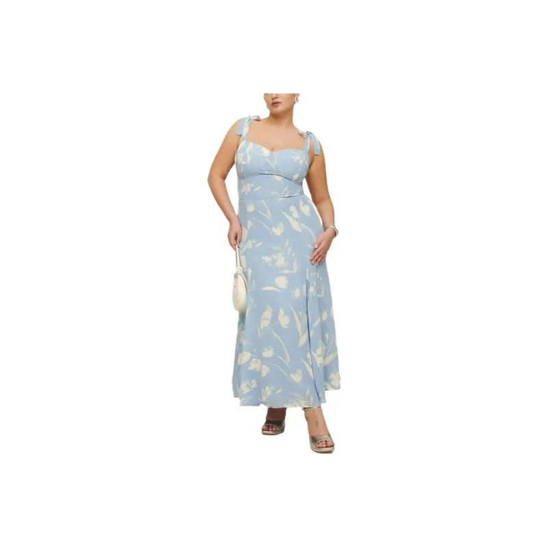 Reformation Arta Floral-print Strapless Midi Dress-0