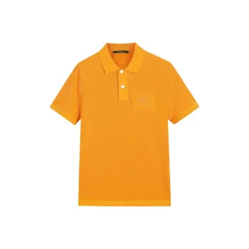 DAVID NAMAN Polo Shirts Men Orange