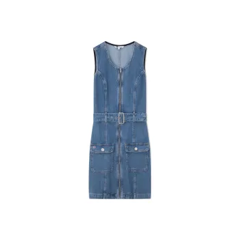 Tommy Hilfiger Sleeveless Dress Women's Denim Blue