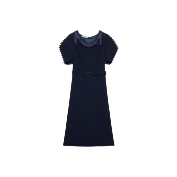 PRADA Short Sleeved Dress Women's Blue