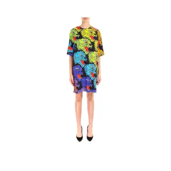 GUCCI Short Sleeved Dresses Women's Multicolor