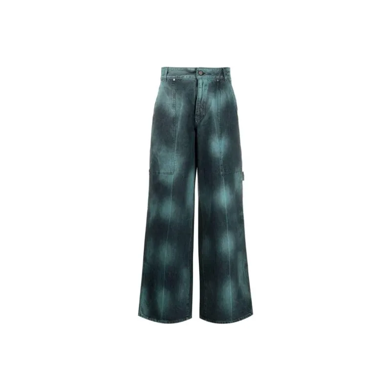 Stella McCartney Mid Rise Tie Dyed Wide Leg Jeans-0
