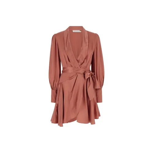Zimmermann Silk Wrap Mini Dress