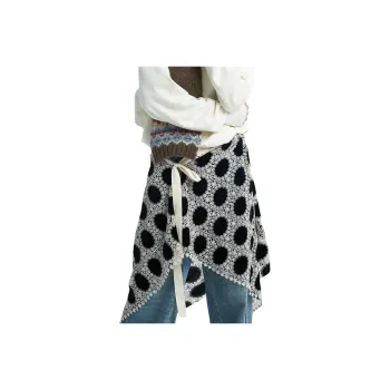 SAME FLOW Knit Long Skirt Unisex Black Dot
