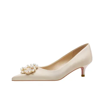 Lan Miao Slim Heel High Heels 4.5CM Women's Champagne