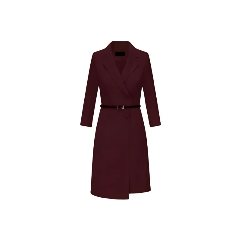 ONE SHALLOW Long Sleeved Dresses Women's Ancora Red-0