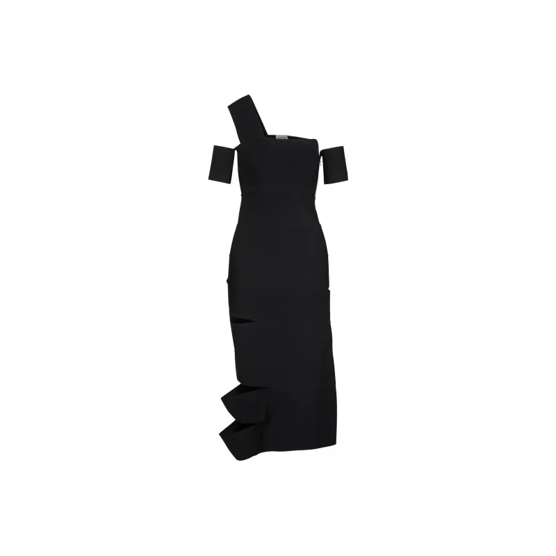 Alexander McQueen Cut-Out Bandage Dress-0