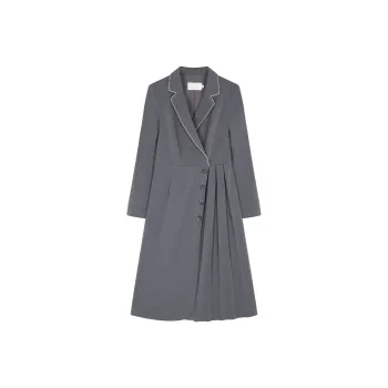 IHIMI Long Sleeved Dresses Women's Gray
