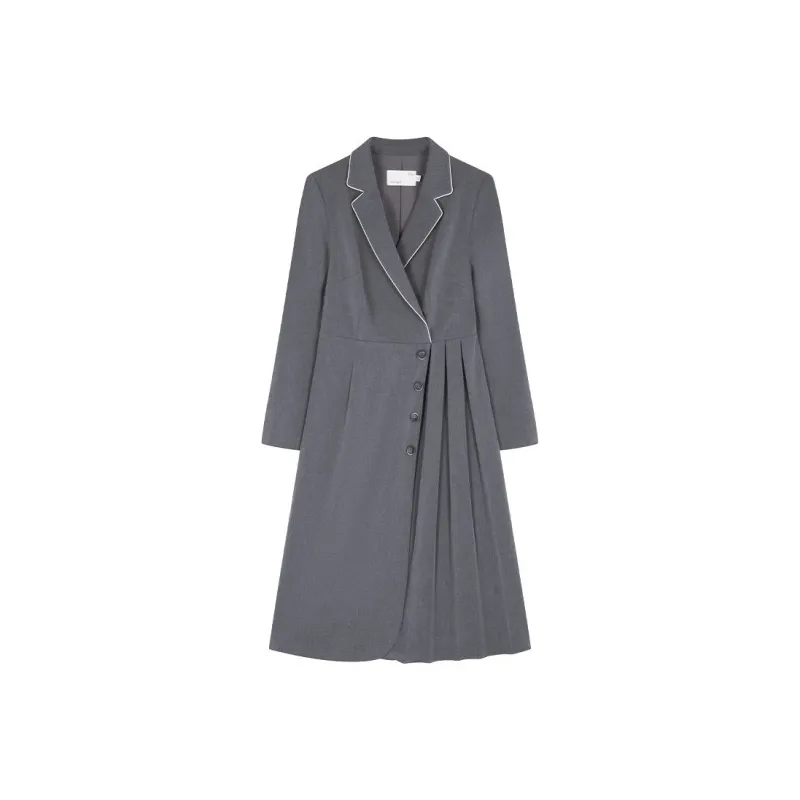 IHIMI Long Sleeved Dresses Women's Gray-0
