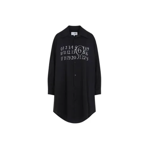 MM6 Maison Margiela Numeric Signature Midi Shirt Dress