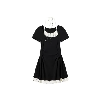 RTNH Short Sleeved Dress Women's Black