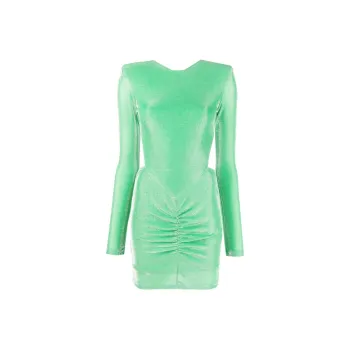 Rotate Long-Sleeved Dresses Women's Green