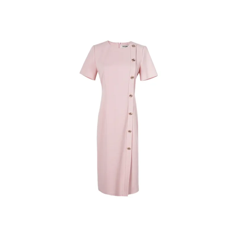 MISSSHINE Short Sleeved Dresses Women's Pink-0