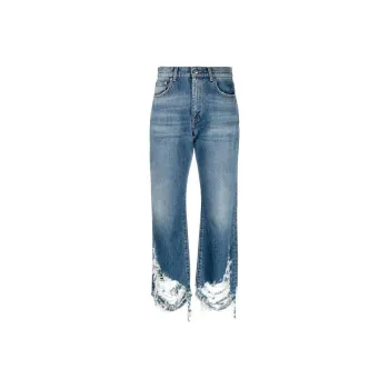 Stella McCartney Logo Patch Distressed Jeans
