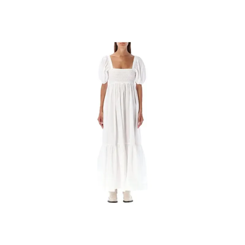 GANNI Puff sleeve Organic Cotton Dress-0