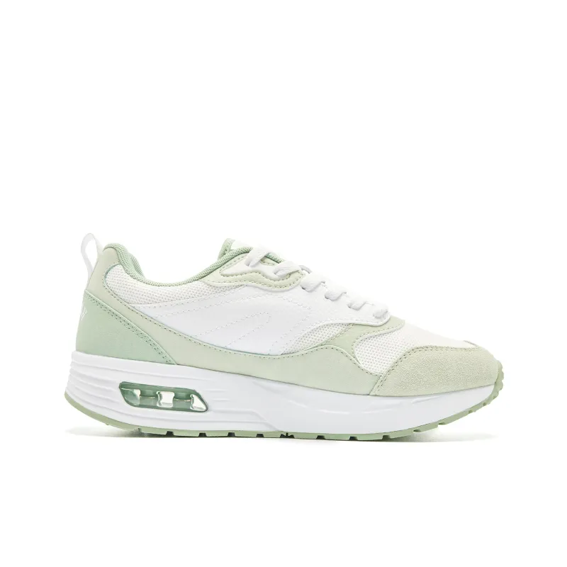 QIAODAN Abrasion Resistant Lightweight Height Increasing Low Top Casual Shoes Women's Jordan White Celadon-1