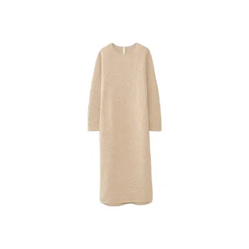Lauren Manoogian FW24 DIAMOND QUILT DRESS Long-Sleeved Dresses Women's ECRU/Natural
