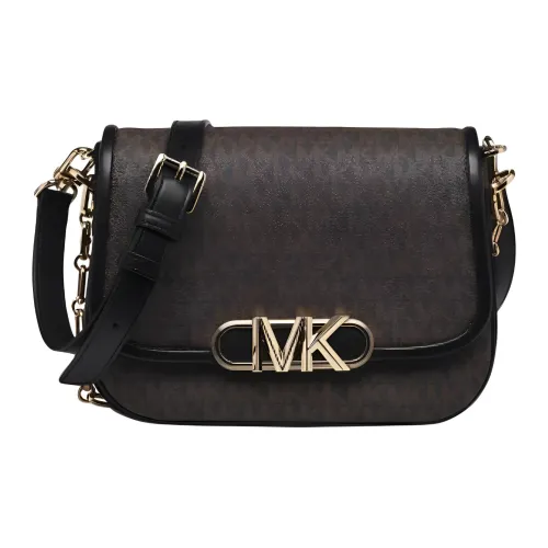 MICHAEL KORS PARKER Canvas Handbag, Shoulder Bag Medium Size Women's Black Umber