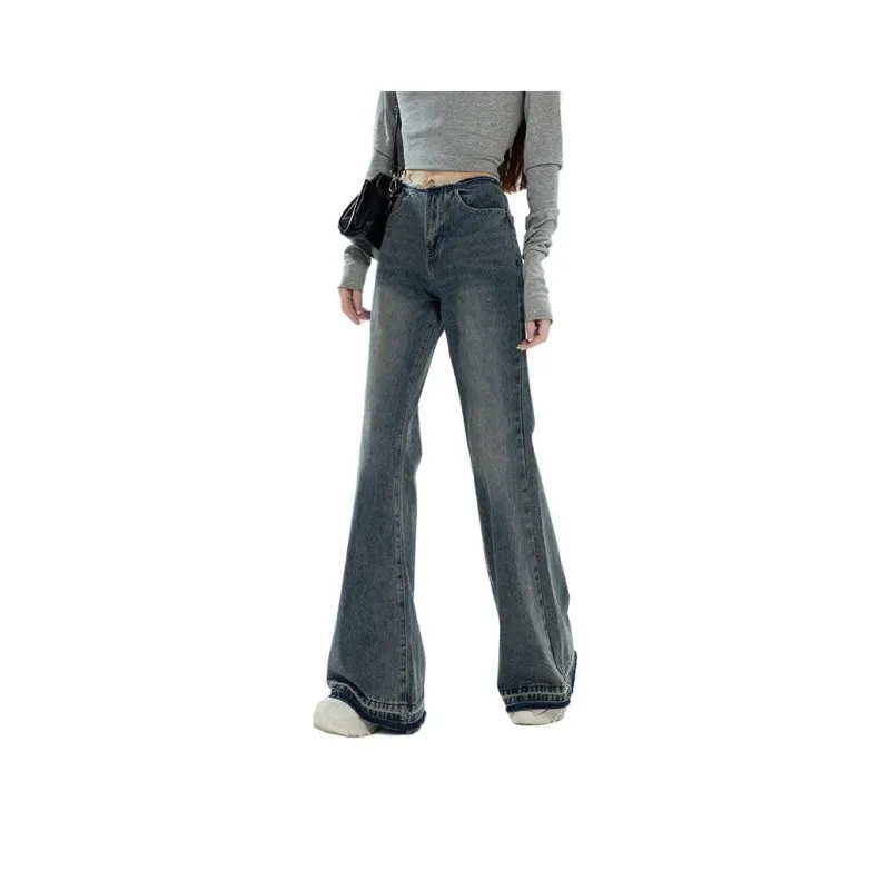 YINLEI Jeans Women's Vintage Blue-6