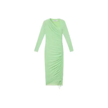 Self portrait Ruched Mesh Midi Dress