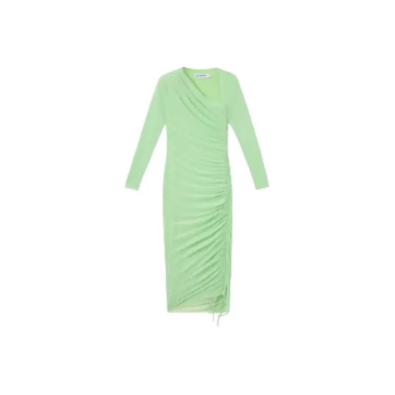 Self portrait Ruched Mesh Midi Dress-0