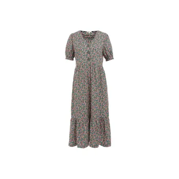 BARBOUR Pansy Midi Dress Short-Sleeved Dresses Women's Gray