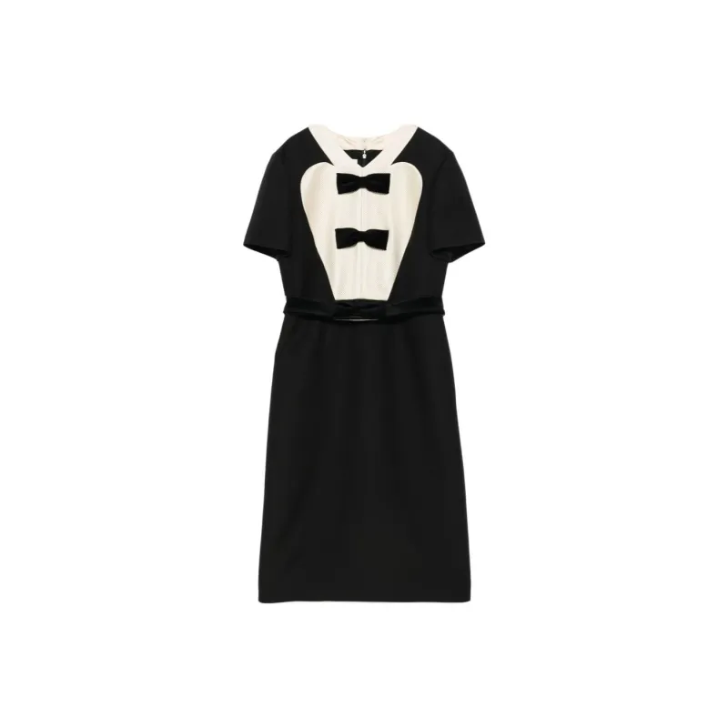 Valentino Short Sleeved Dress Women's Black-0