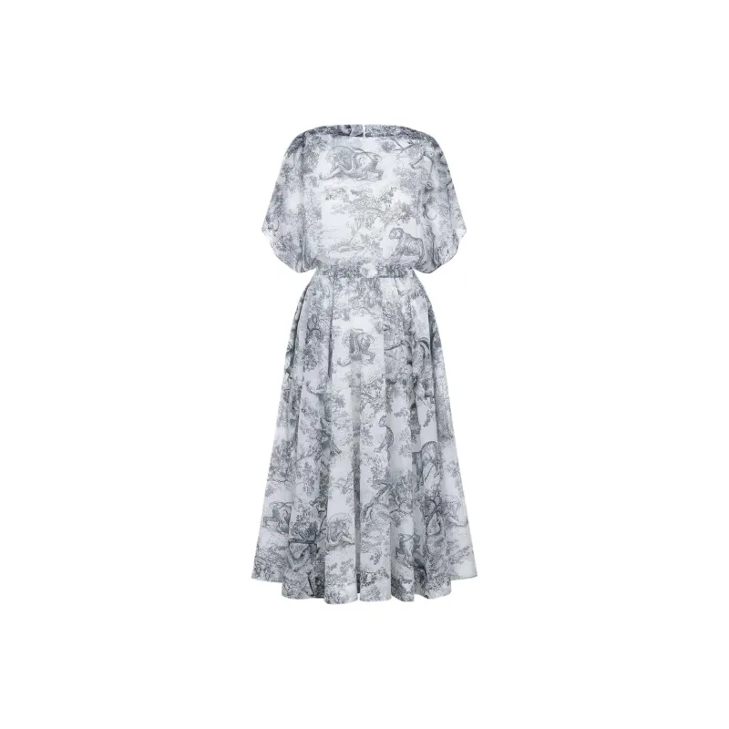DIOR Dioriviera FW25 Short Sleeved Dress Women's White-0