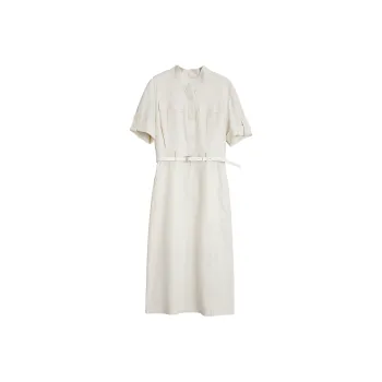 ELLE Summer Clothing New Arrival Short-Sleeved Skirt Women's Light Yellow